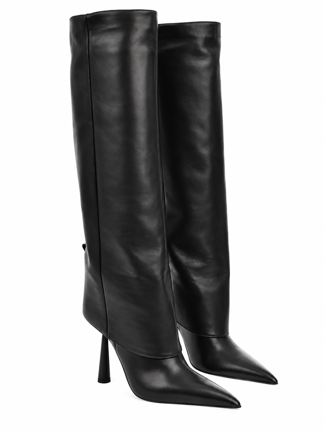 GENEVIÈVE | Croc-Embossed Knee-High Stiletto Boots